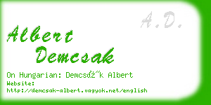 albert demcsak business card